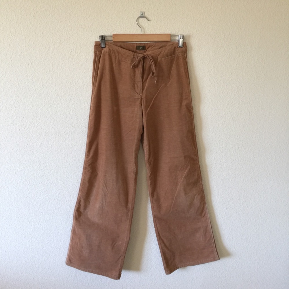 Anthropologie tan brown corduroy wide leg pants